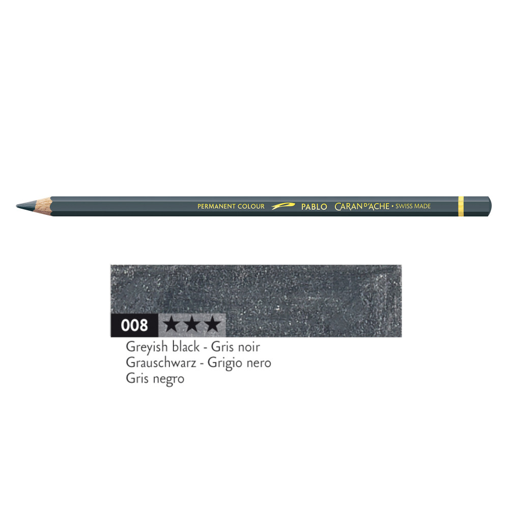 Pablo colored pencil - Caran d'Ache - 008, Greyish Black