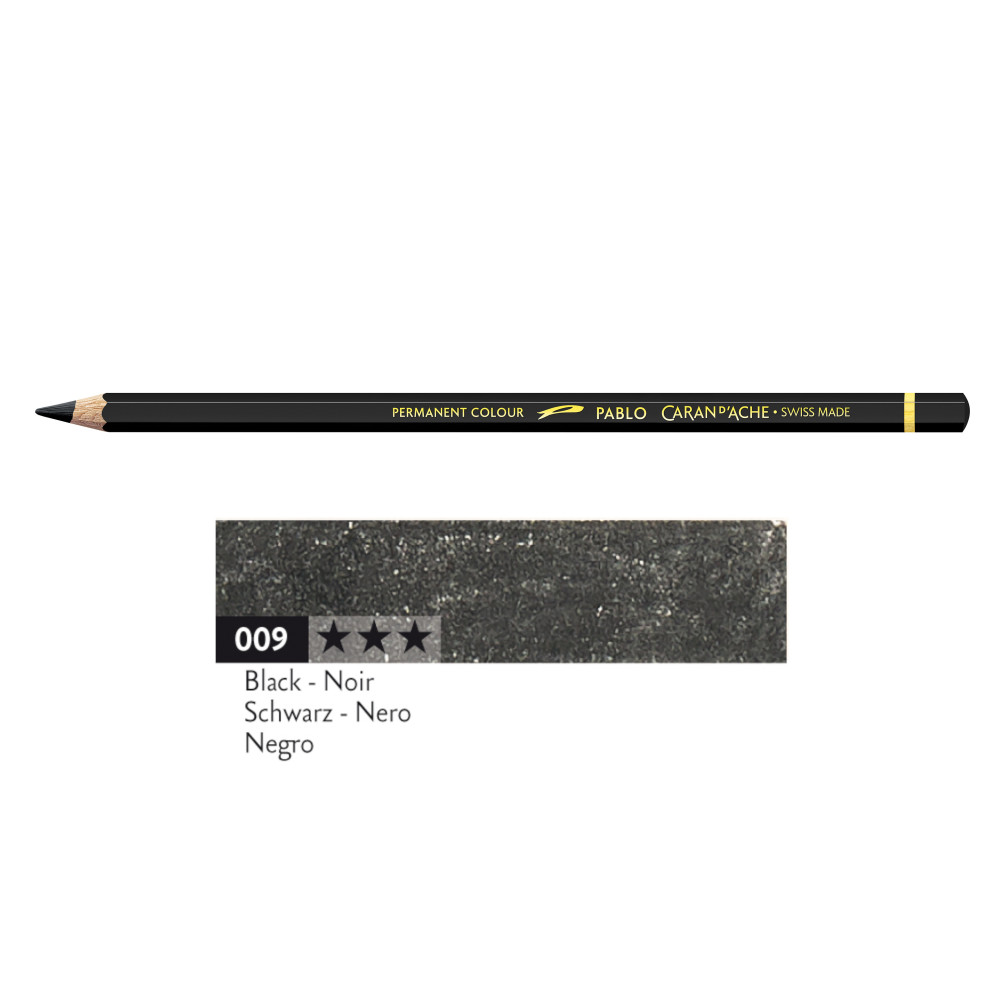 Pablo colored pencil - Caran d'Ache - 009, Black
