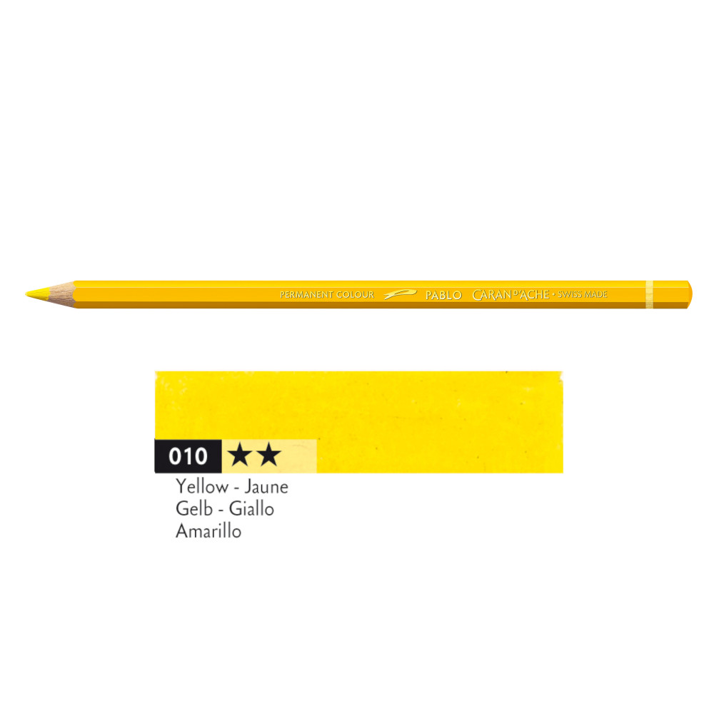 Pablo colored pencil - Caran d'Ache - 010, Yellow