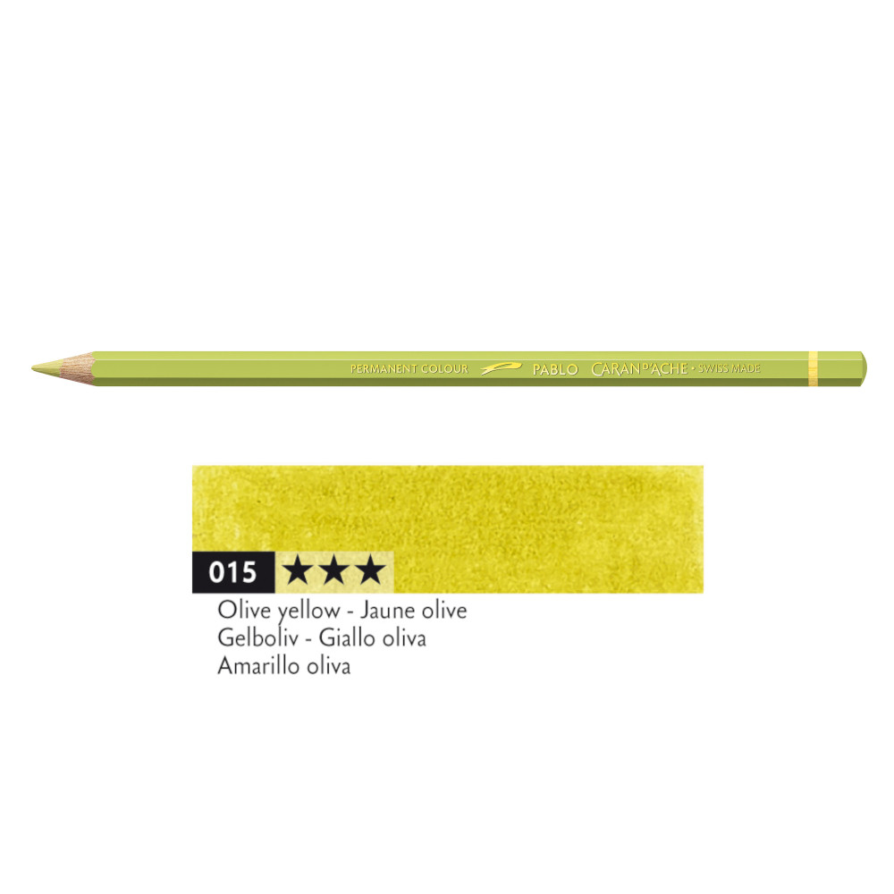 Pablo colored pencil - Caran d'Ache - 015, Olive Yellow