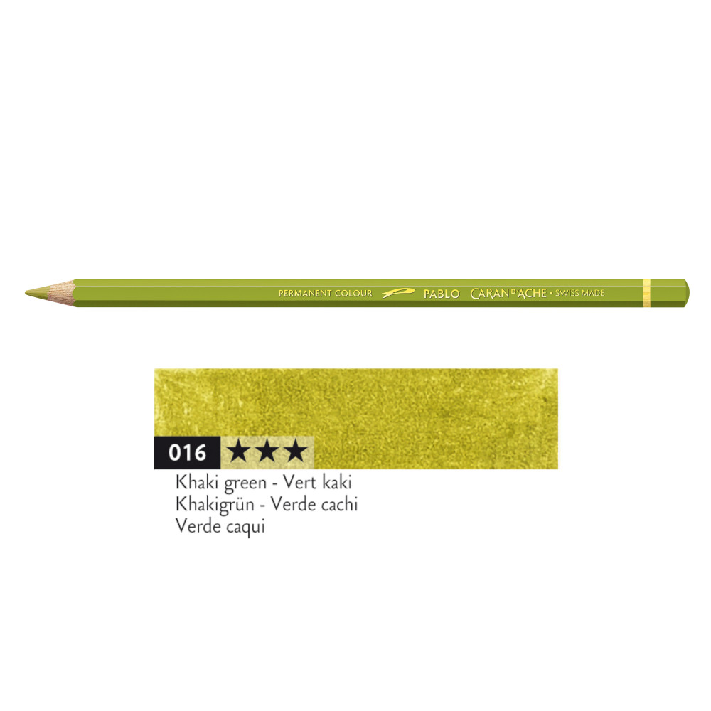 Kredka ołówkowa Pablo - Caran d'Ache - 016, Khaki Green