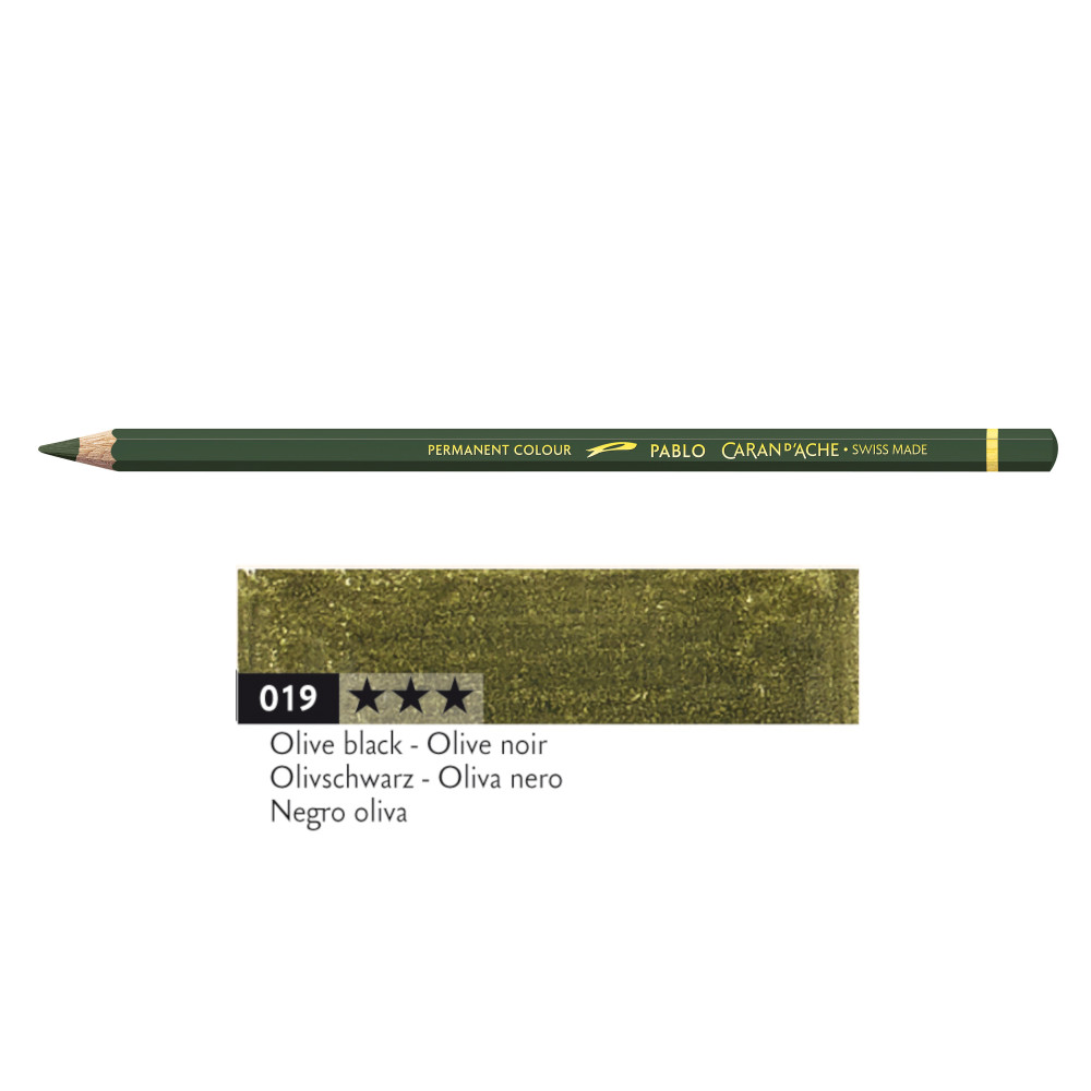 Kredka ołówkowa Pablo - Caran d'Ache - 019, Olive Black