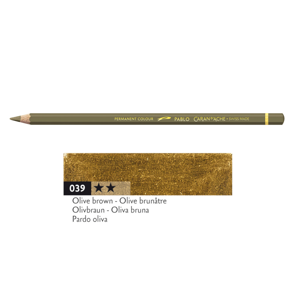 Pablo colored pencil - Caran d'Ache - 039, Olive Brown
