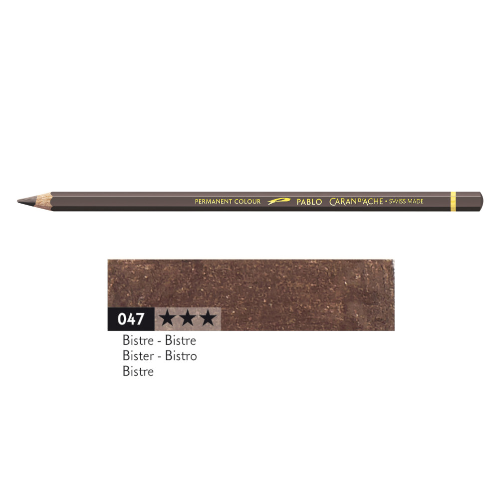 Pablo colored pencil - Caran d'Ache - 047, Bistre