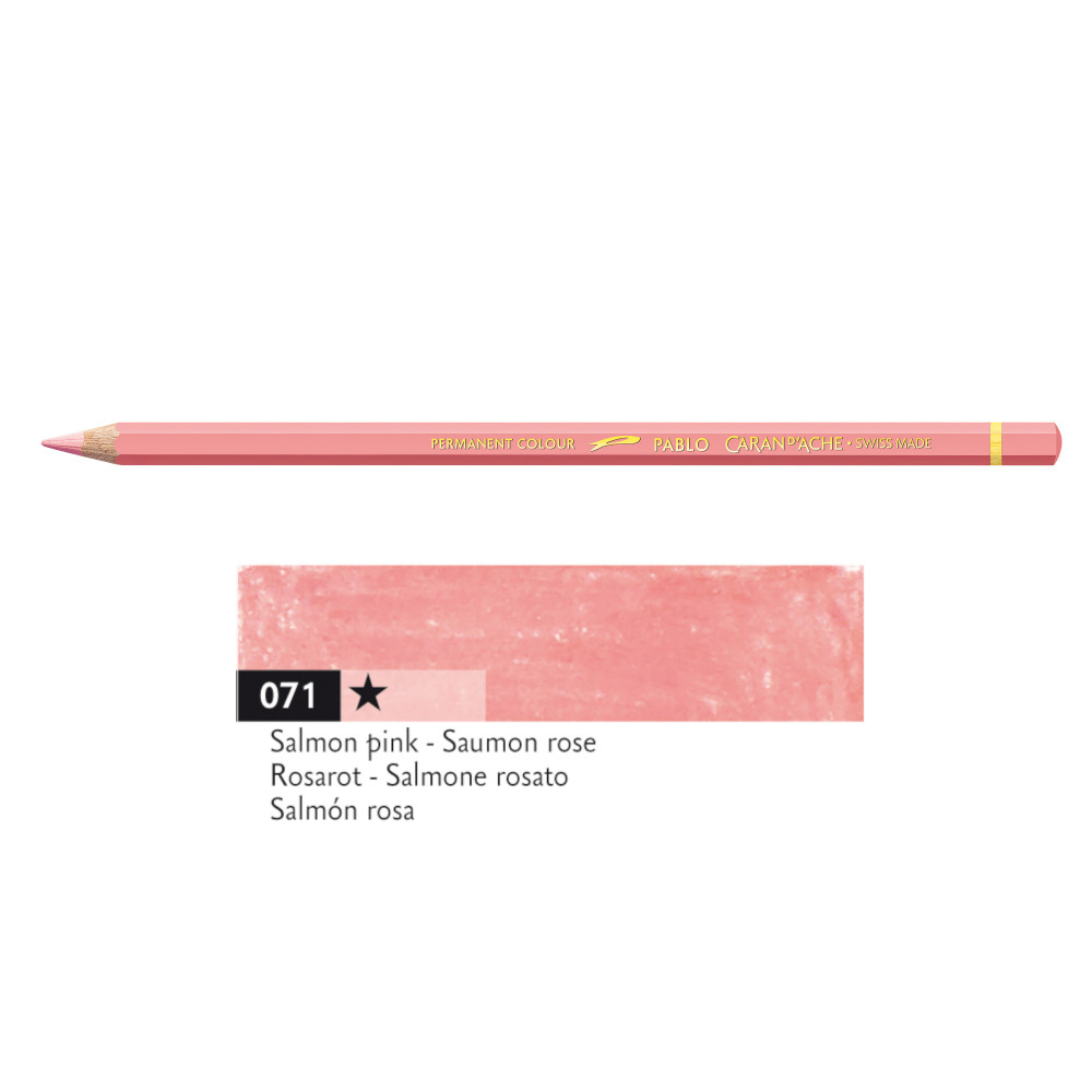 Pablo colored pencil - Caran d'Ache - 071, Salmon Pink