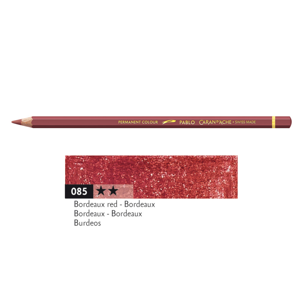 Kredka ołówkowa Pablo - Caran d'Ache - 085, Bordeaux Red