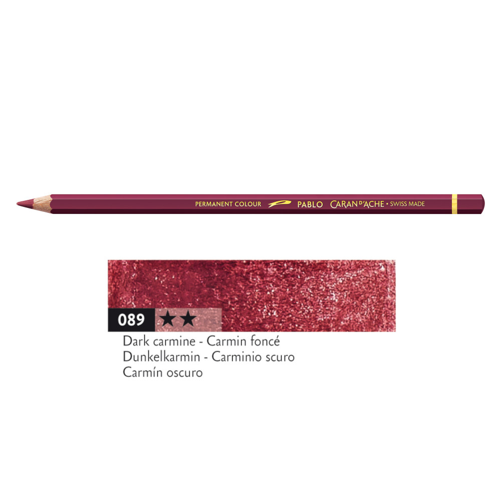 Kredka ołówkowa Pablo - Caran d'Ache - 089, Dark Carmine