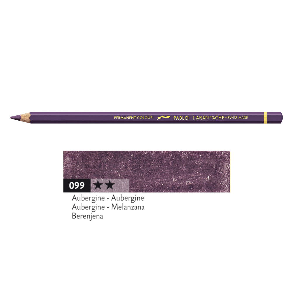 Pablo colored pencil - Caran d'Ache - 099, Aubergine