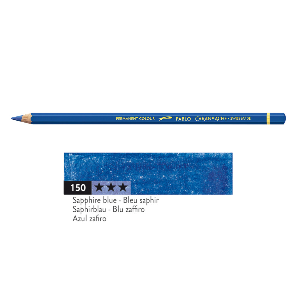 Pablo colored pencil - Caran d'Ache - 150, Sapphire Blue