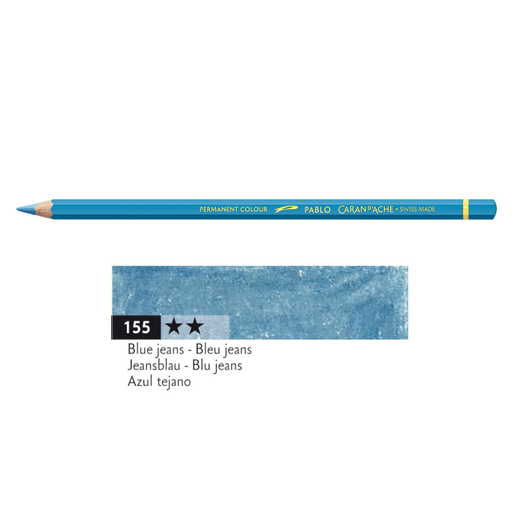 Pablo colored pencil - Caran d'Ache - 155, Blue Jeans