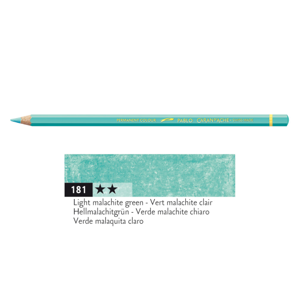 Pablo colored pencil - Caran d'Ache - 181, Light Malachite Green