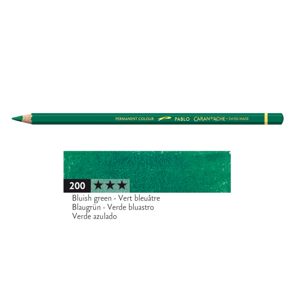 Pablo colored pencil - Caran d'Ache - 200, Bluish Green