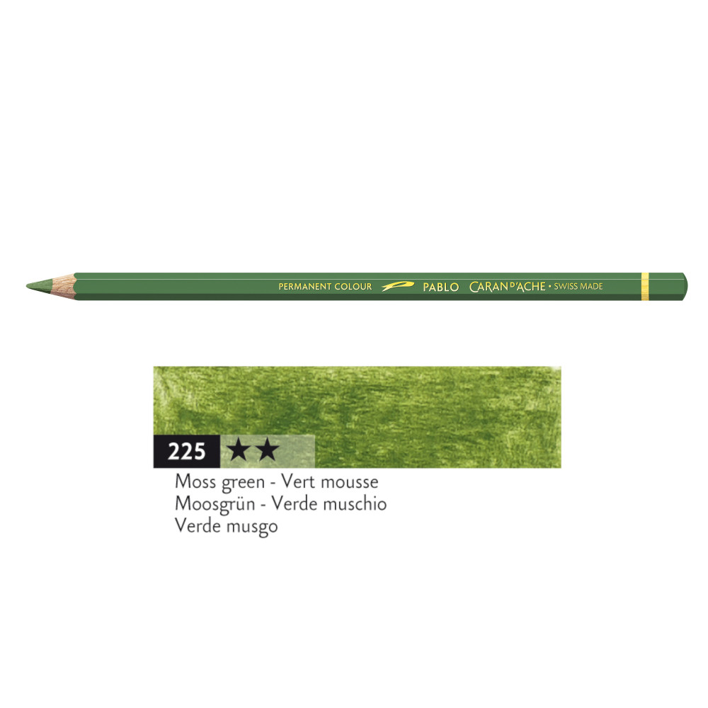 Pablo colored pencil - Caran d'Ache - 225, Moss Green