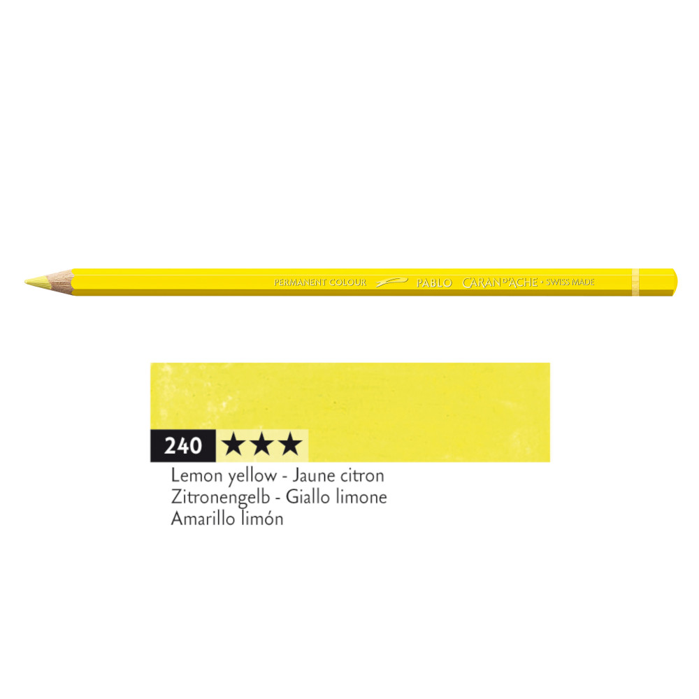 Kredka ołówkowa Pablo - Caran d'Ache - 240, Lemon Yellow