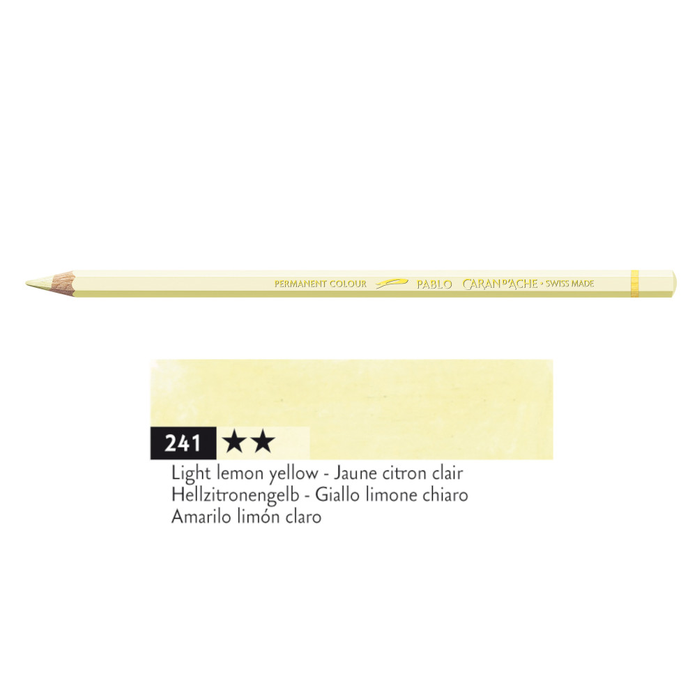Pablo colored pencil - Caran d'Ache - 241, Light Lemon Yellow