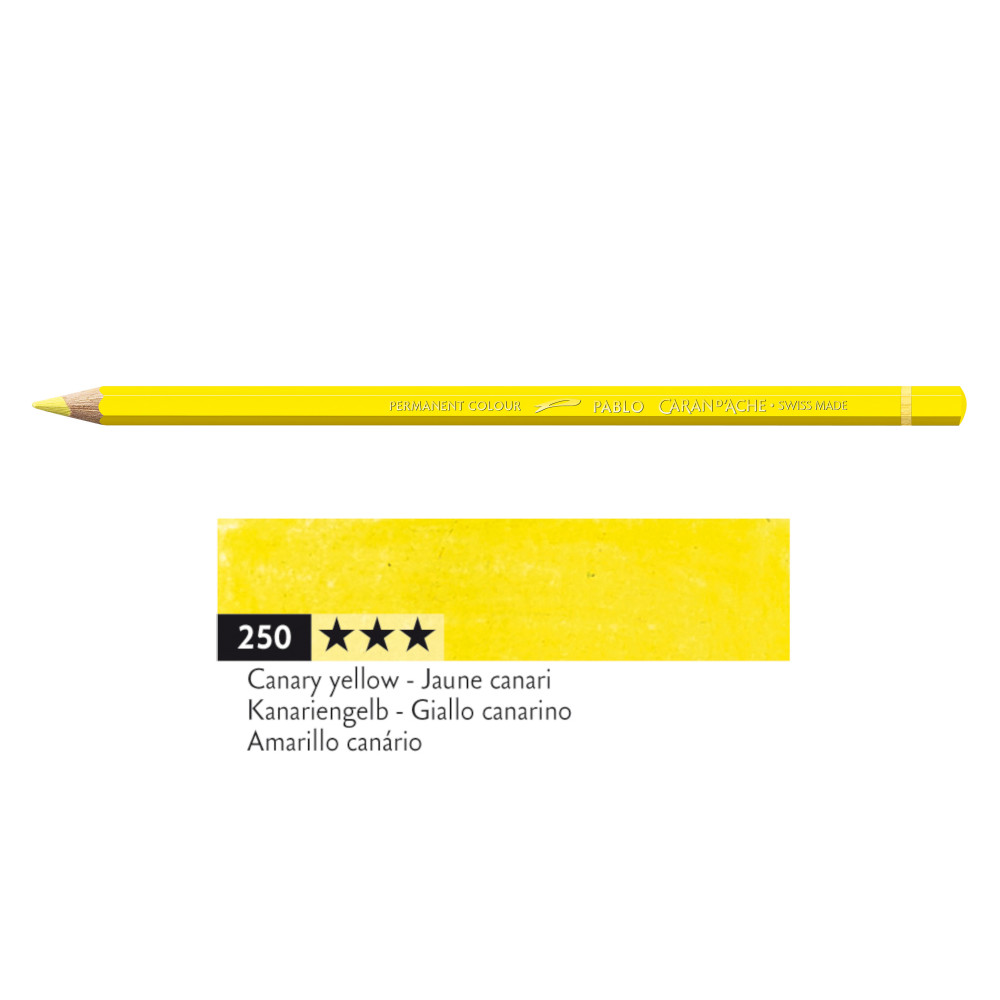 Kredka ołówkowa Pablo - Caran d'Ache - 250, Canary Yellow