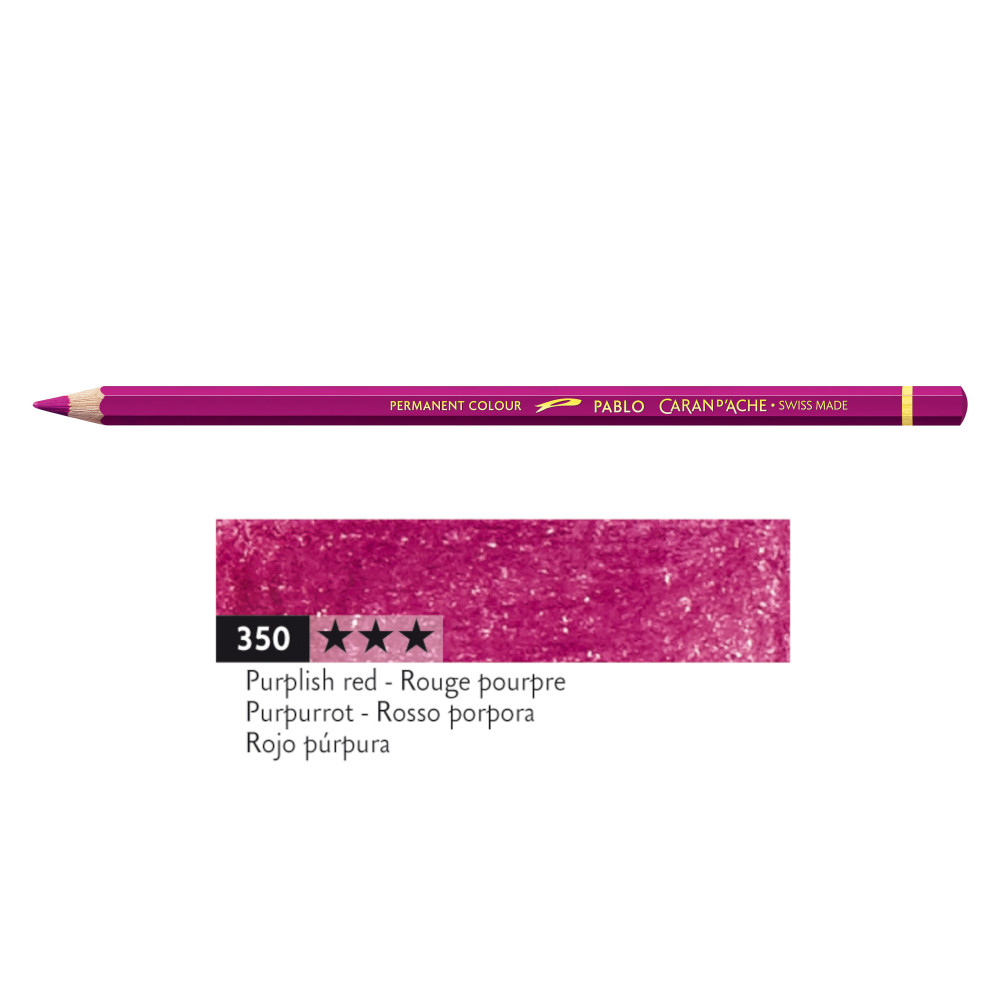 Kredka ołówkowa Pablo - Caran d'Ache - 350, Purplish Red