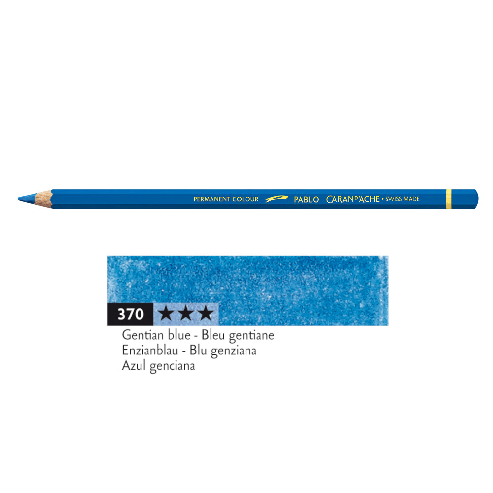 Pablo colored pencil - Caran d'Ache - 370, Gentian Blue