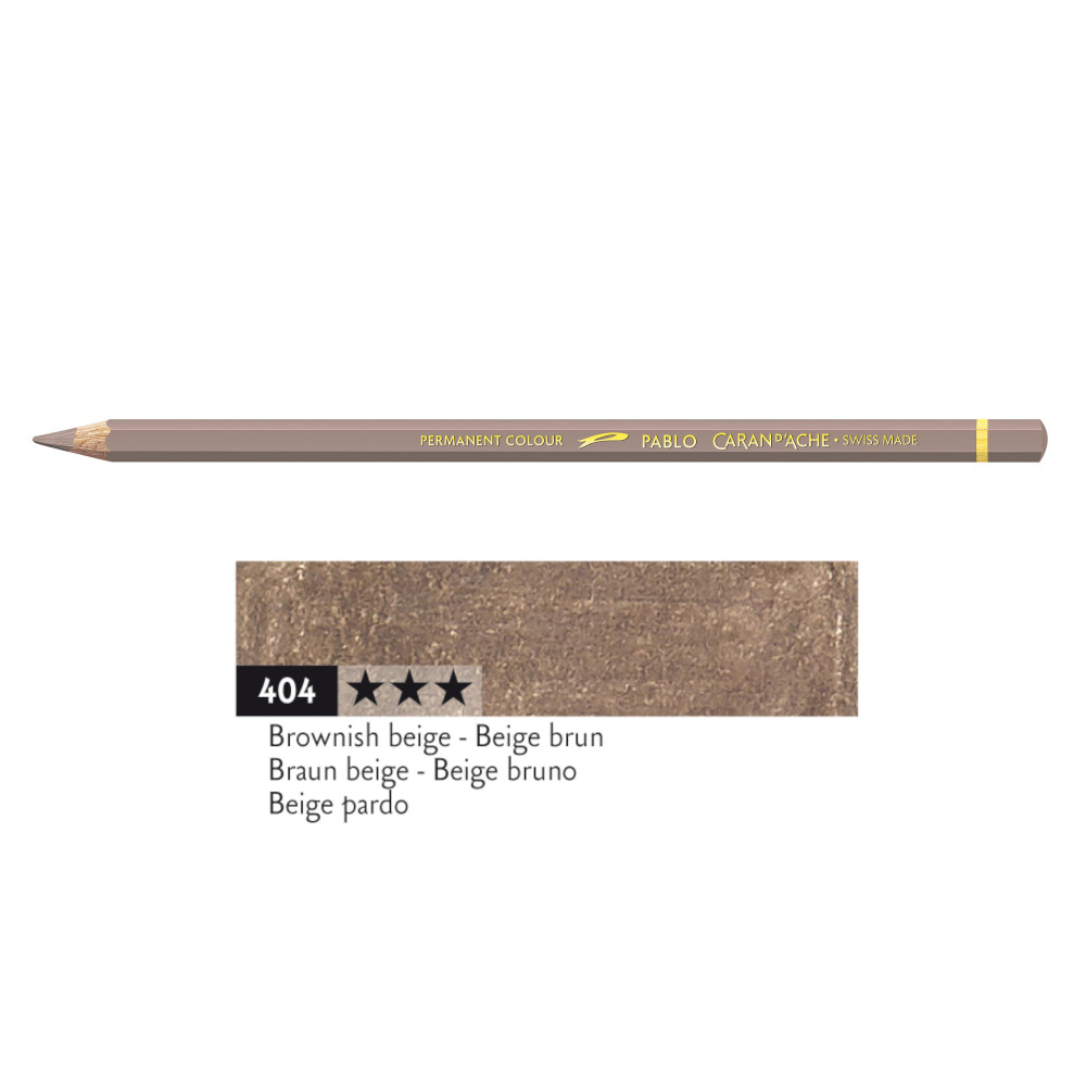 Kredka ołówkowa Pablo - Caran d'Ache - 404, Brownish Beige