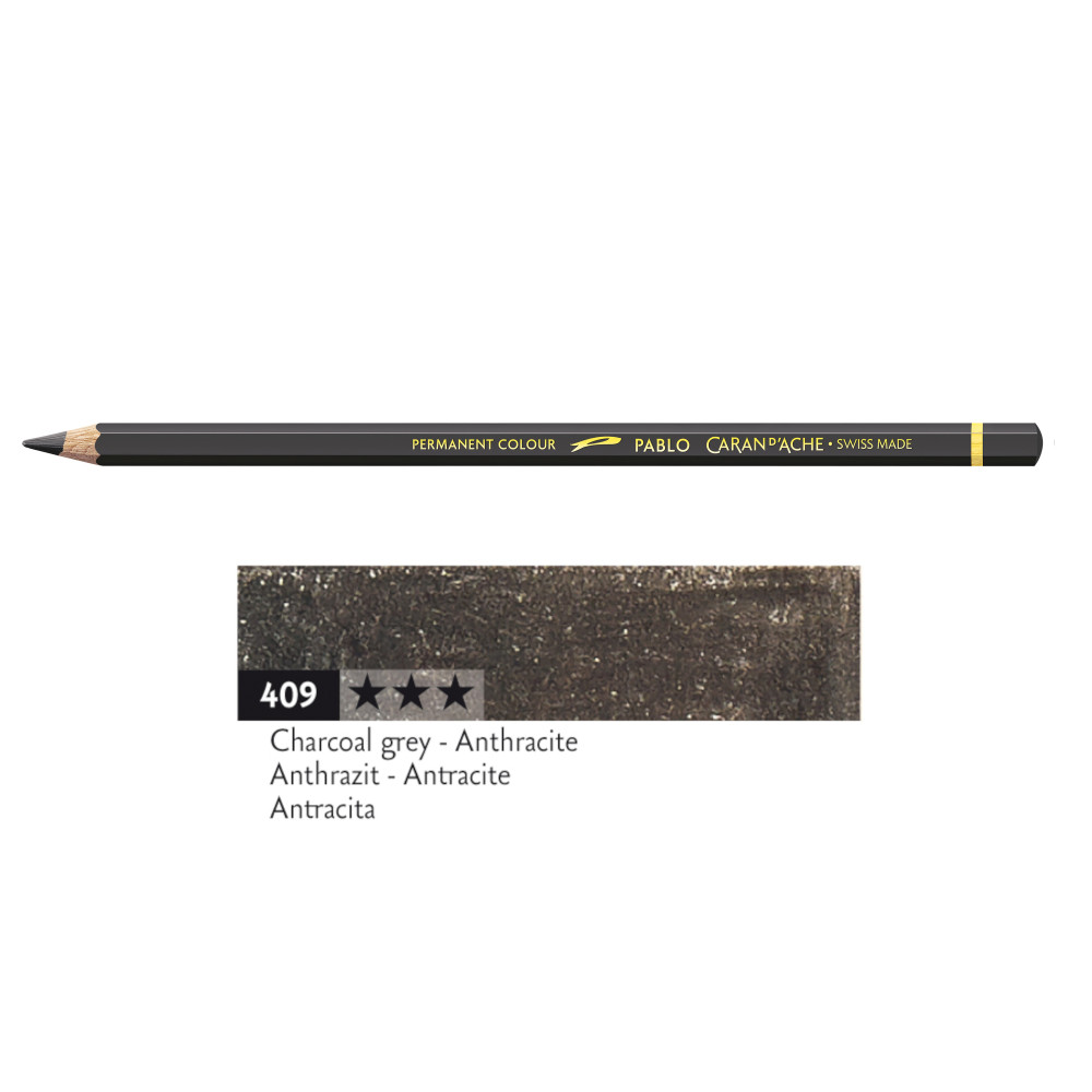 Kredka ołówkowa Pablo - Caran d'Ache - 409, Charcoal Grey