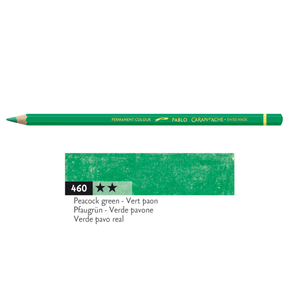 Pablo colored pencil - Caran d'Ache - 460, Peacock Green