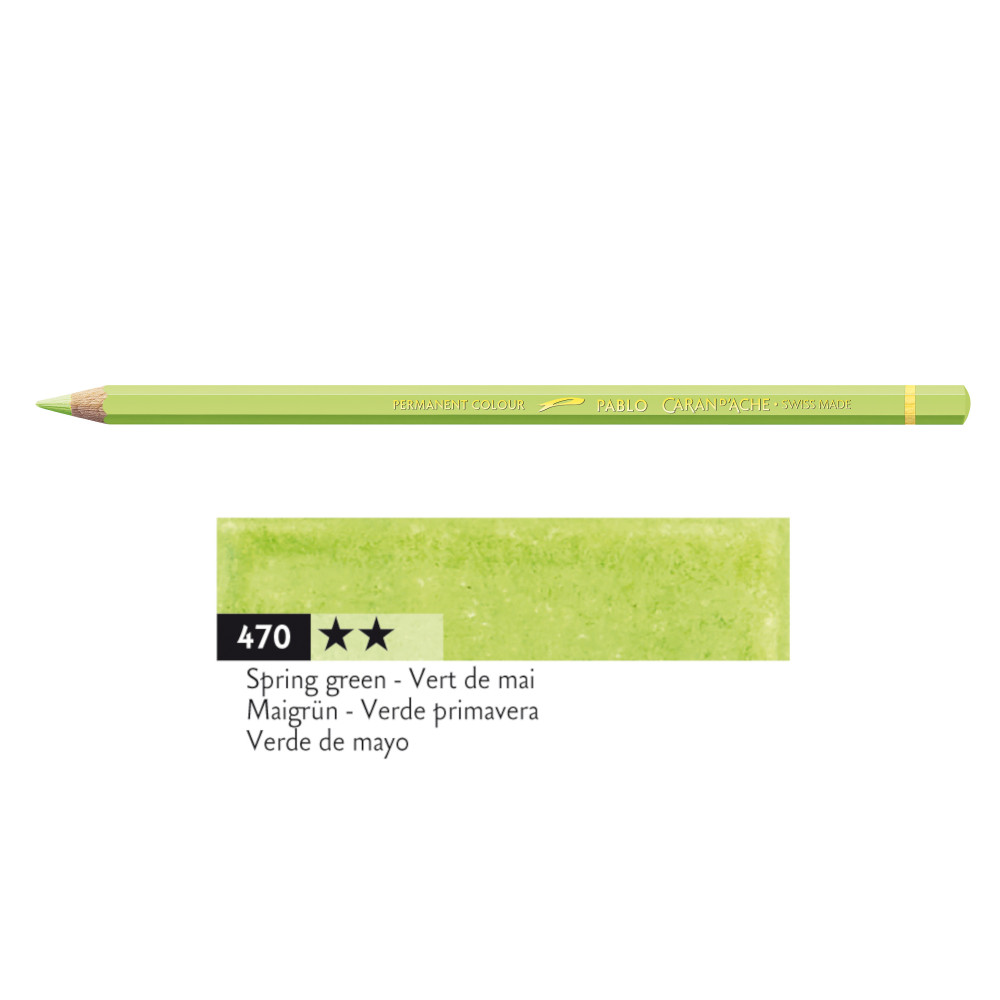 Pablo colored pencil - Caran d'Ache - 470, Spring Green