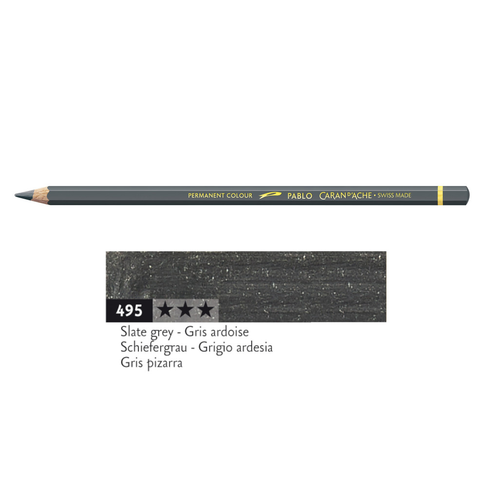 Pablo colored pencil - Caran d'Ache - 495, Slate Grey