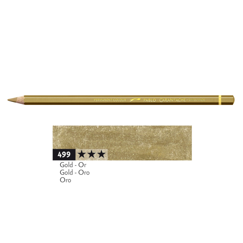 Pablo colored pencil - Caran d'Ache - 499, Gold