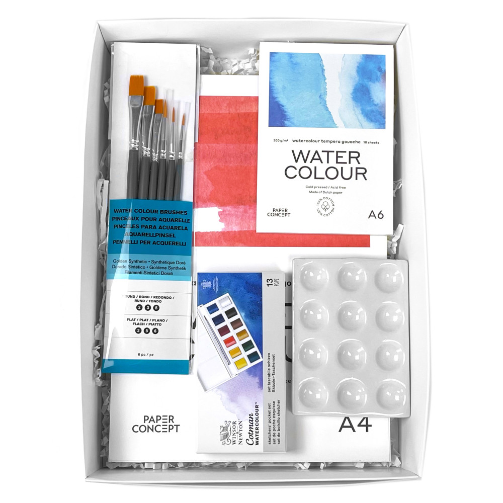 Zestaw do malarstwa akwarelowego Watercolour Set - PaperConcept