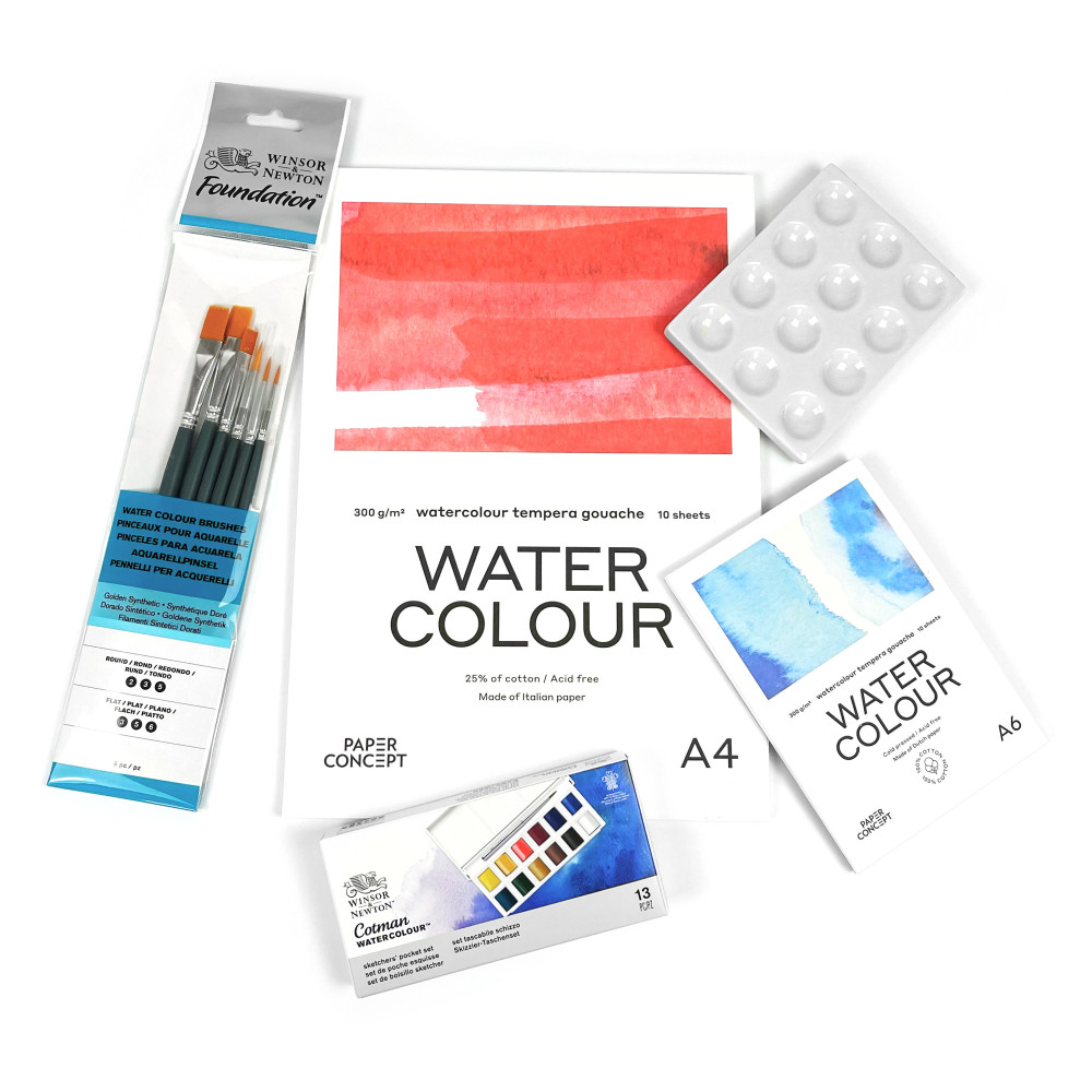 Zestaw do malarstwa akwarelowego Watercolour Set - PaperConcept
