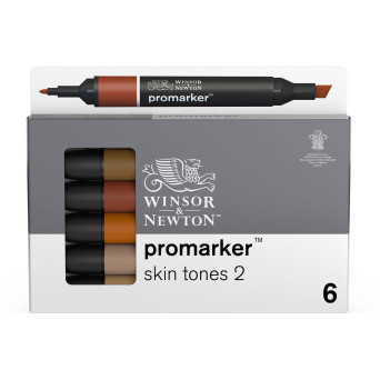 Zestaw Promarker - Winsor & Newton - Skin Tones 2, 6 szt.