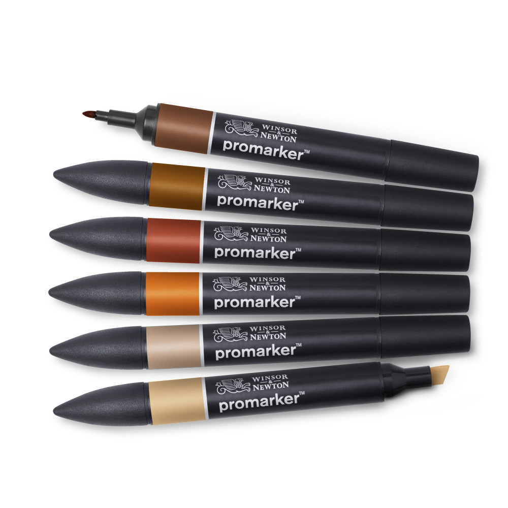 Zestaw Promarker - Winsor & Newton - Skin Tones 2, 6 szt.