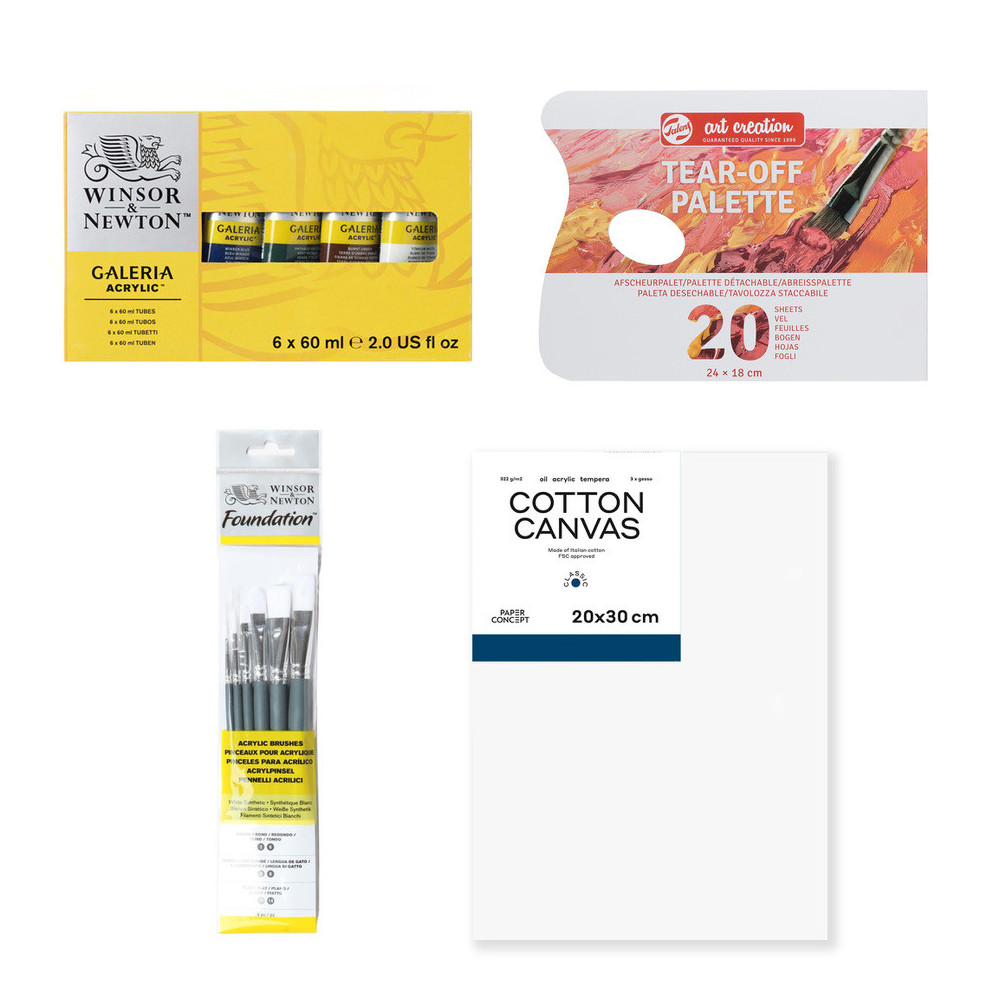 Zestaw do malarstwa akrylowego Acrylic Set - PaperConcept