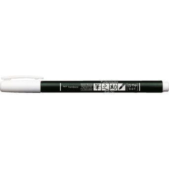 Pisak do kaligrafii Fudenosuke Brush Pen, Pastel - Tombow - White