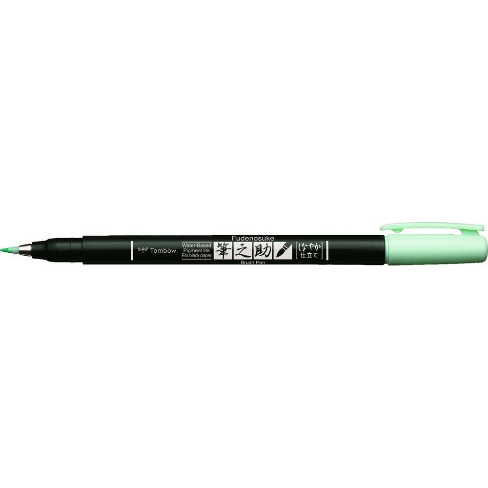 Pisak do kaligrafii Fudenosuke Brush Pen, Pastel - Tombow - Light Green