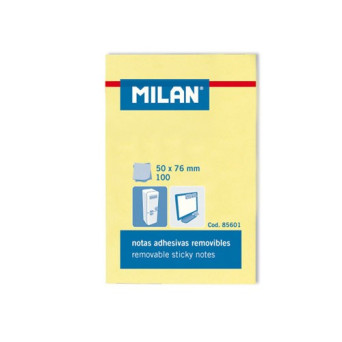 100 Adhesive Notes 50x76 mm Yellow