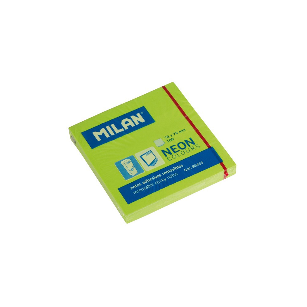 100 Adhesive Notes 76x76 mm Bright Green