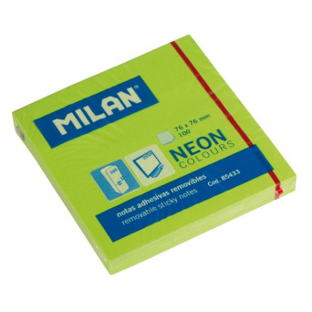 100 Adhesive Notes 76x76 mm Bright Green