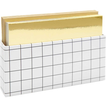 Set of folded cards and envelopes - Paper Poetry - Mirror Gold, B6, 10 pcs.