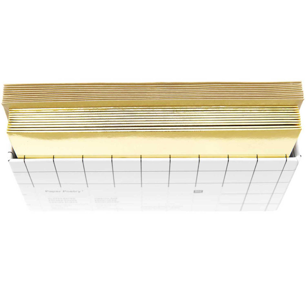 Set of folded cards and envelopes - Paper Poetry - Mirror Gold, B6, 10 pcs.
