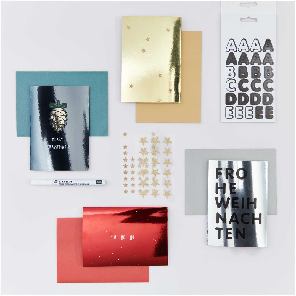 Zestaw kopert i kart - Paper Poetry - Mirror Gold, B6, 10 szt.