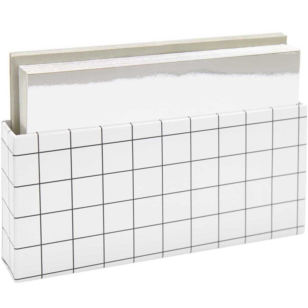 Set of folded cards and envelopes - Paper Poetry - Mirror Silver, B6, 10 pcs.