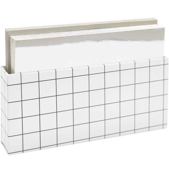 Set of folded cards and envelopes - Paper Poetry - Mirror Silver, B6, 10 pcs.