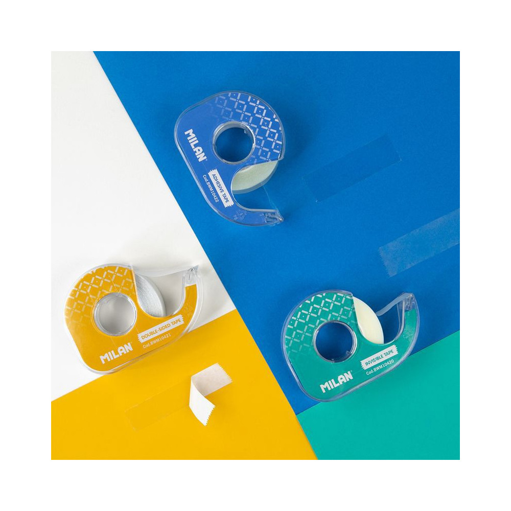 Office tape with dispenser, invisible - Milan - 33 m x 19 mm