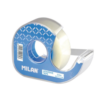 Taśma biurowa z dyspenserem, krystaliczna - Milan - 33 m x 19 mm