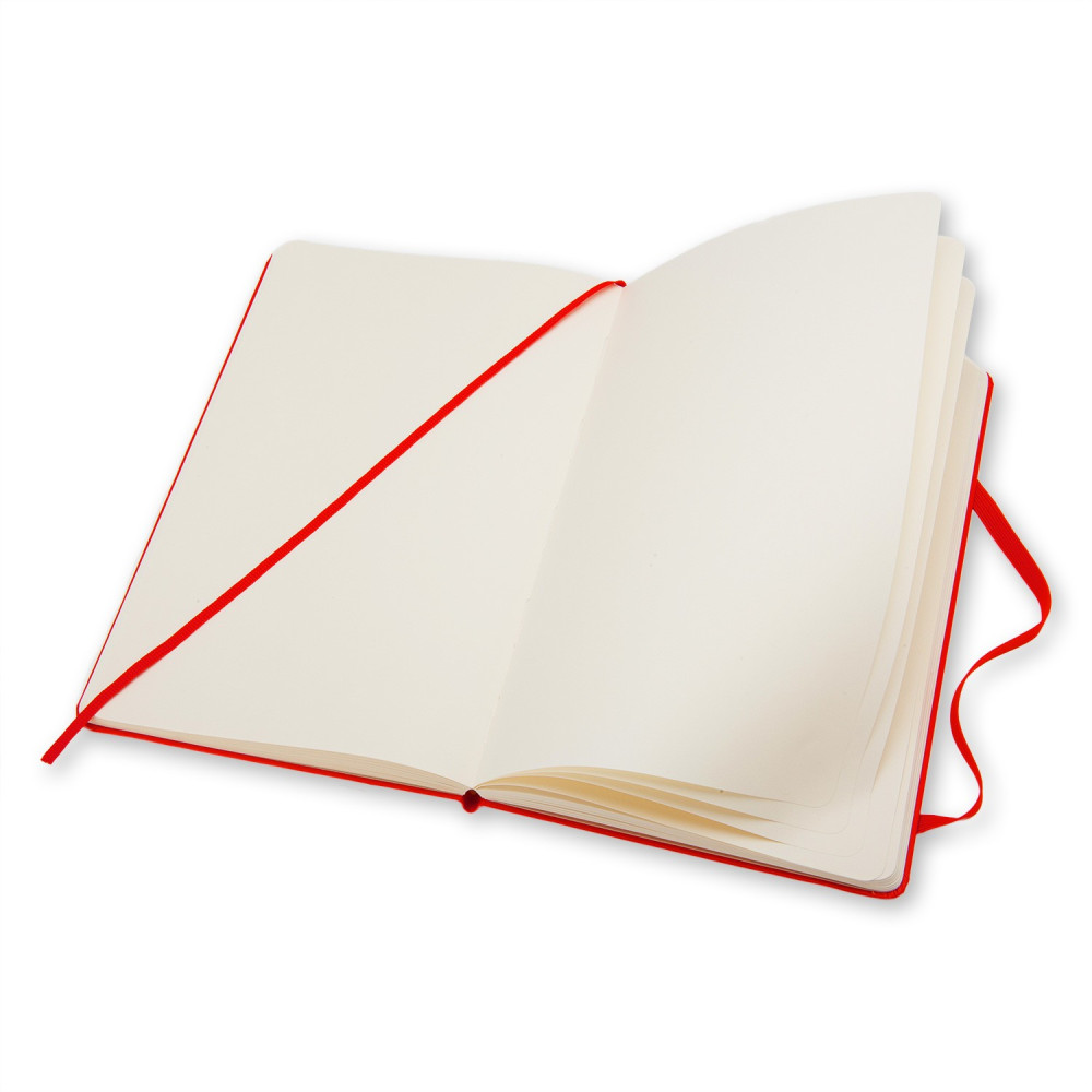 Notatnik gładki A5 - Moleskine - czerwony twarda okładka