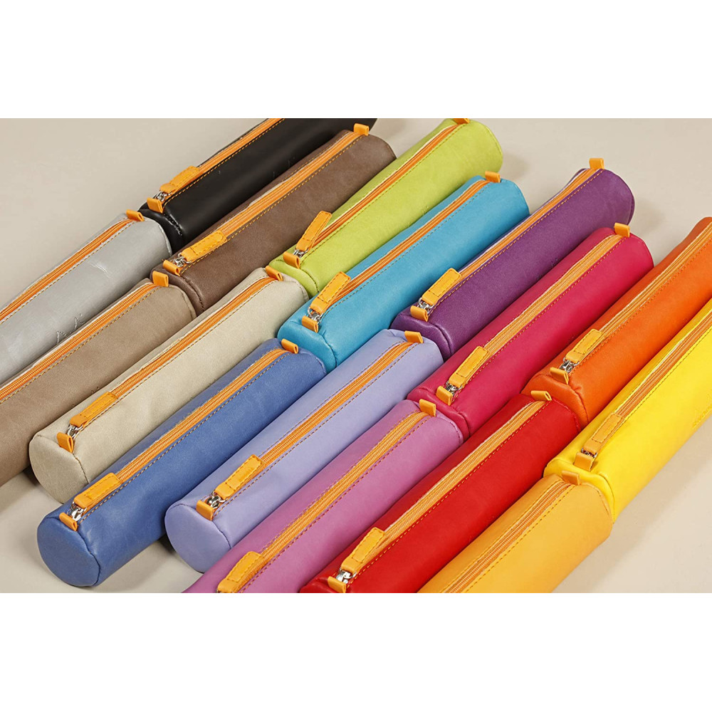 Rhodiarama round pencil case - Rhodia - copper, 5 x 21,5 cm