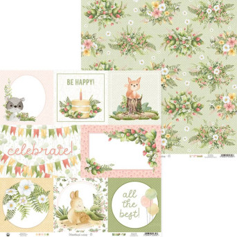Scrapbooking paper 30,5 x 30,5 cm - Piątek Trzynastego - Woodland cuties 05