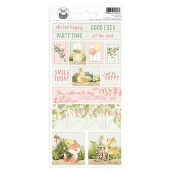 Set of cardboard stickers 10,5 x 22 cm - Piątek Trzynastego - Woodland cuties 02