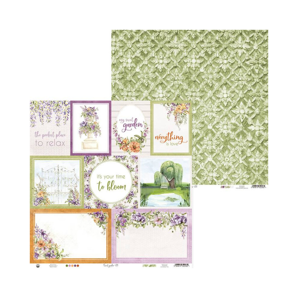 Scrapbooking paper 30,5 x 30,5 cm - Piątek Trzynastego - Secret garden 05